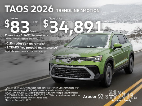 Taos 2026 Trendline 4motion