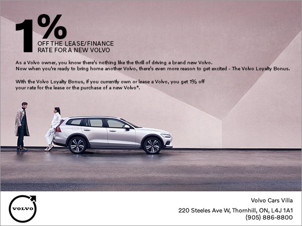 The Volvo Loyalty Bonus Offer