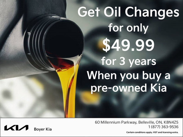 Get Oil Changes for Only $49.99