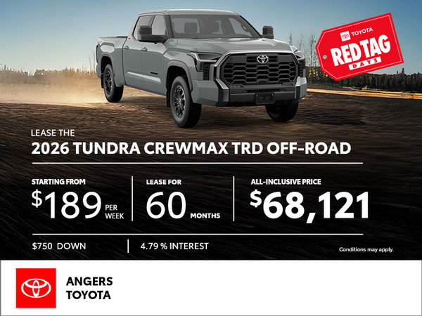 Lease the 2026 Toyota Tundra Crewmax