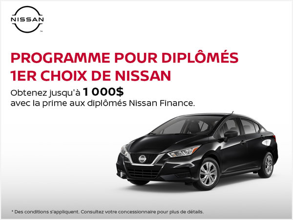 Programme pour diplômés 1er choix de Nissan