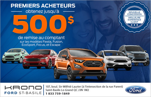 Rabais pour les premiers acheteurs!