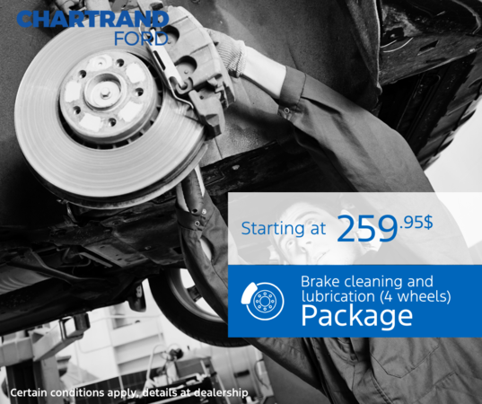 Get your brake cleaning and lubrication package (4 wheels) today