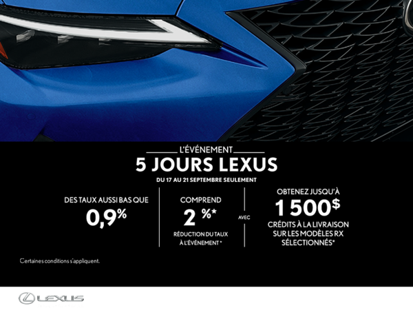 L'événement 5 jours Lexus