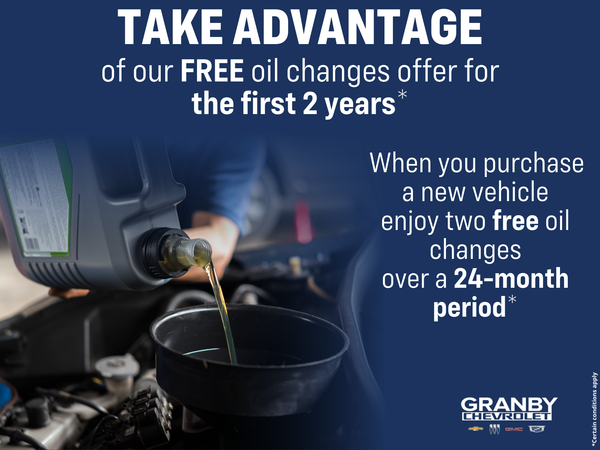 Free Oil Change for 2 Years!