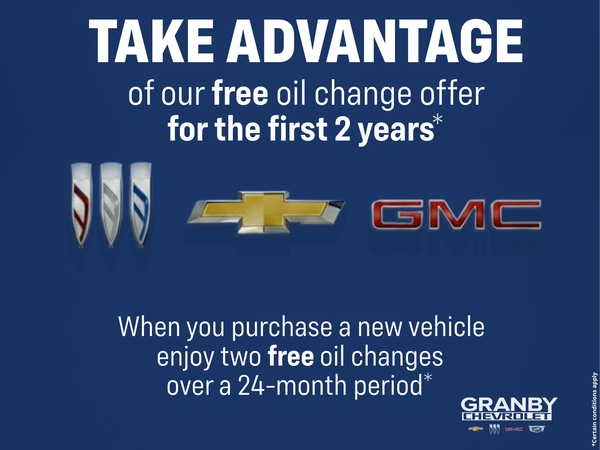 Free Oil Change for 2 Years!