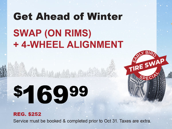 Early Bird Winter Tire Swap Special