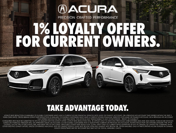 Acura Canada 1% Loyalty Offer