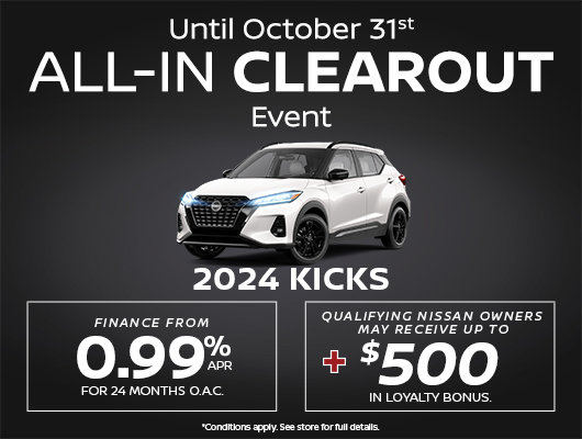 Nissan All-In Clearout Event Kicks