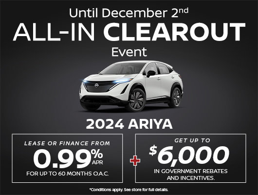 Nissan Ariya All-In Clearout Event