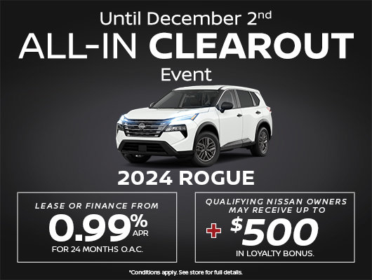 Nissan Rogue All-In Clearout at Drive Autogroup