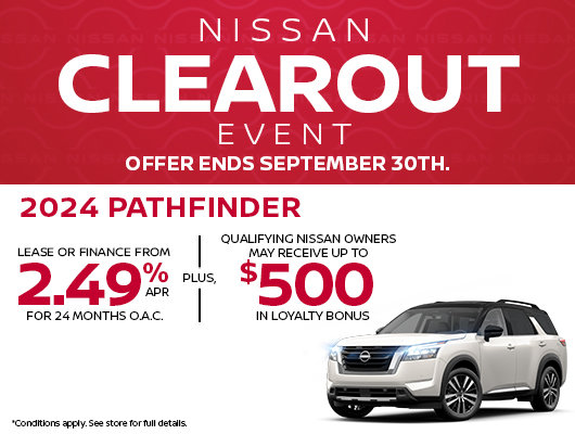 Nissan Clearout Event Pathfinder at Drive Autogroup