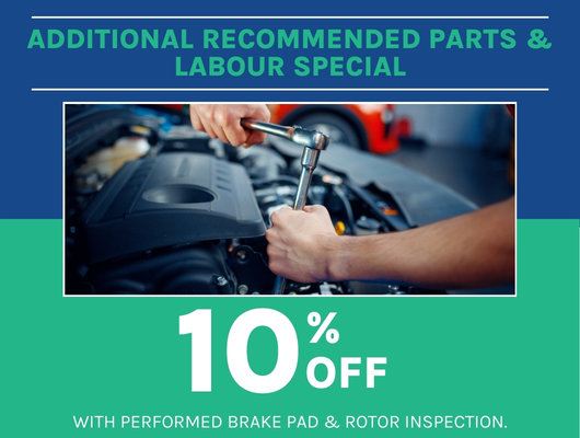 Recommended Parts & Labour Special