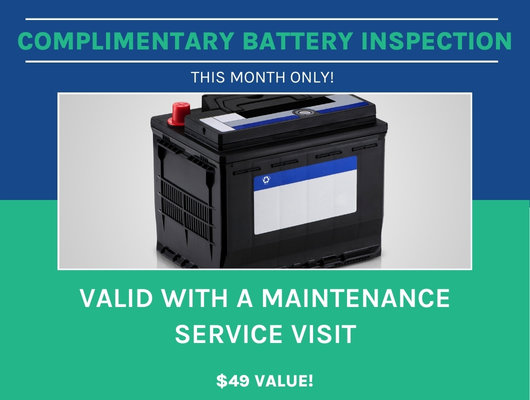 Complimentary Battery Inspection Special