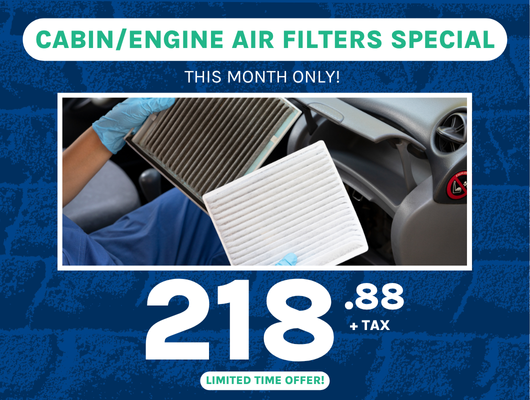 Engine Air & Cabin Filter Special