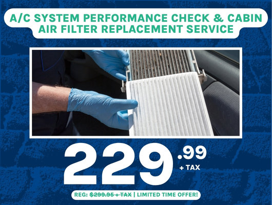 A/C System Performance Check & Cabin Air Filter Replacement