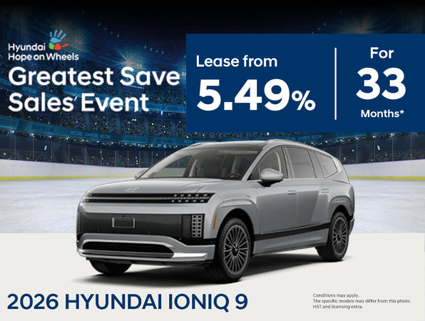 Greatest Save Event - Ioniq 9 Lease Offer