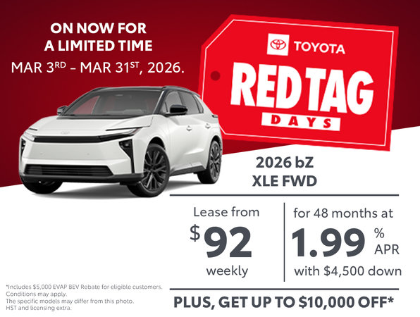 Red Tag Days - bZ Lease