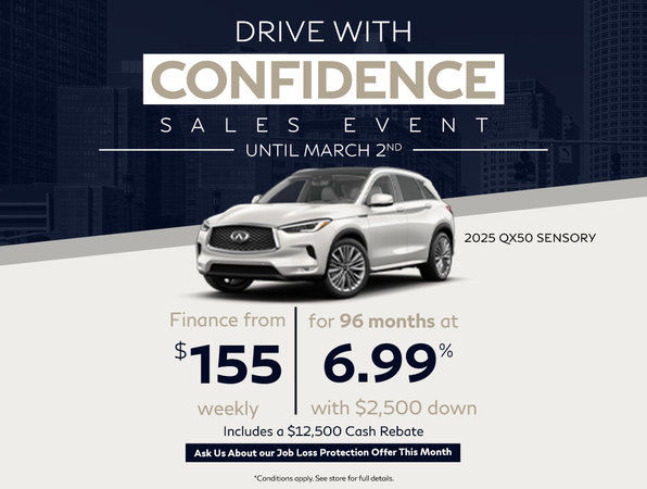 Drive With Confidence Sales Event - QX50 Sensory