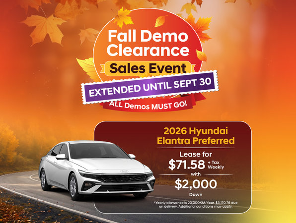 Fall Demo Clearance Sales Event - 2026 Elantra Preferred