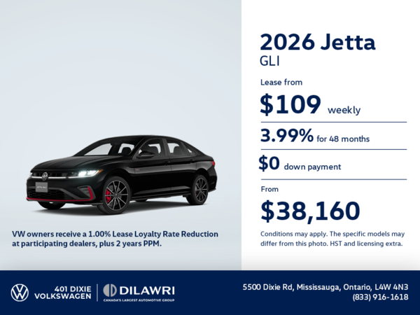 Get the 2026 Volkswagen Jetta GLI