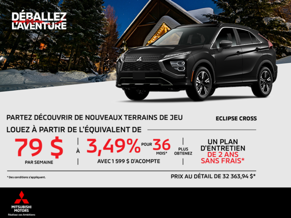 Procurez-vous le Mitsubishi Eclipse Cross 2026