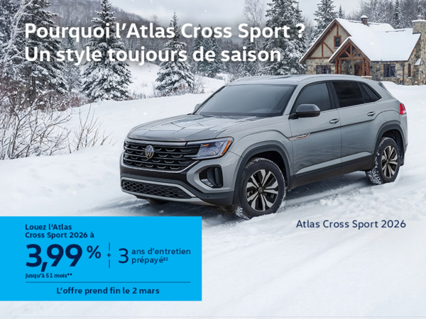 Procurez-vous le Volkswagen Atlas Cross Sport 2026