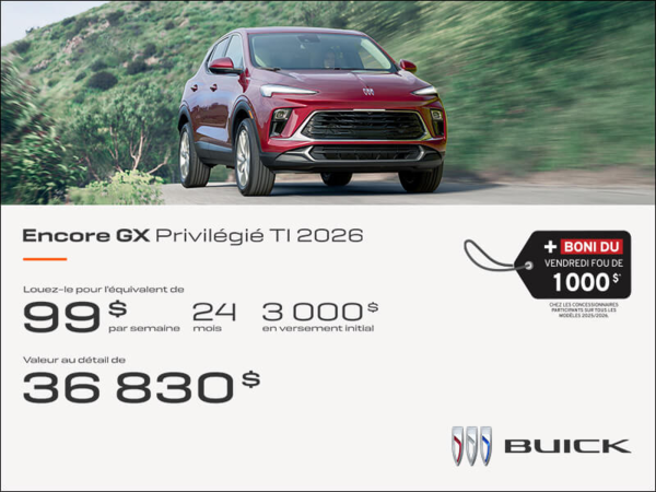 Procurez-vous le Buick Encore GX 2026
