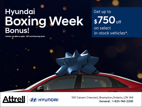 Hyundai Boxing week bonus Event.