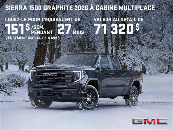 Le GMC Sierra 1500 2026 Graphite