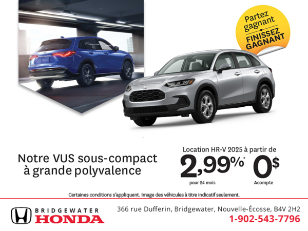 Obtenez le Honda HR-V 2025 !