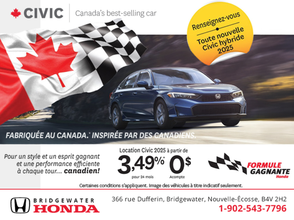 Obtenez la Honda Civic 2025!