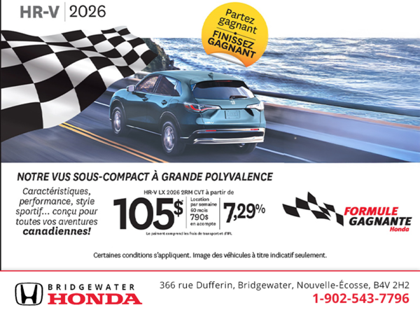 Obtenez le Honda HR-V 2026 !