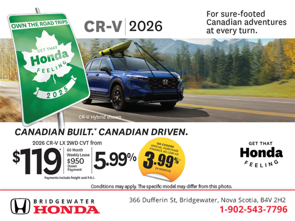 Get the 2026 Honda CR-V! 