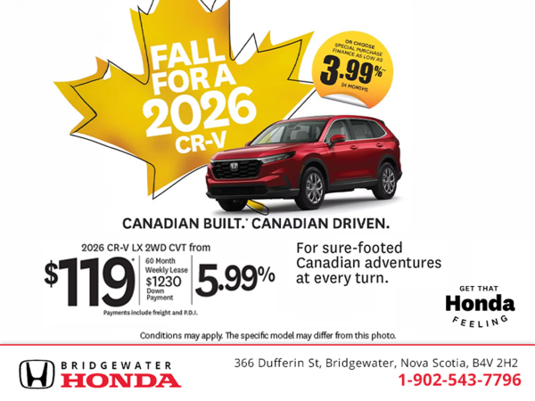 Get the 2026 Honda CR-V! 