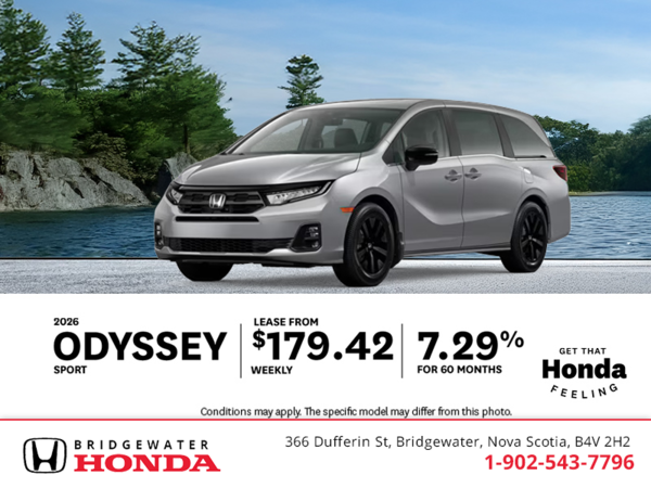 Get the 2026 Honda Odyssey! 