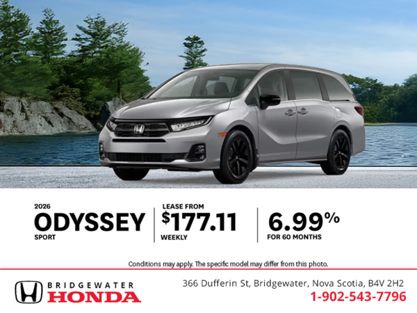 Get the 2026 Honda Odyssey! 