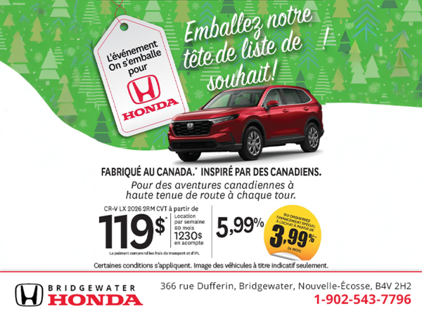 Obtenez le Honda CR-V 2026 !