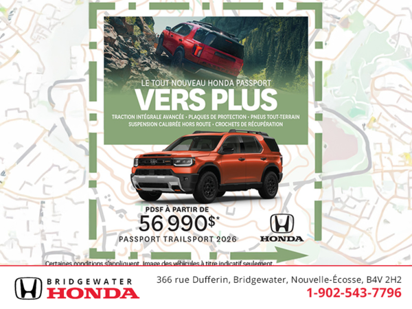 Procurez-vous le Honda Passport 2026 !