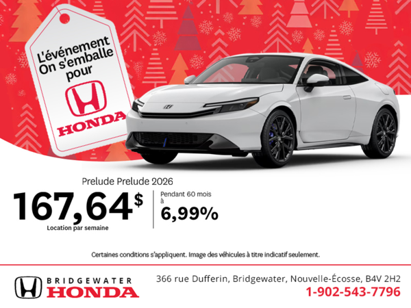 Obtenez la Honda Prelude 2026 !