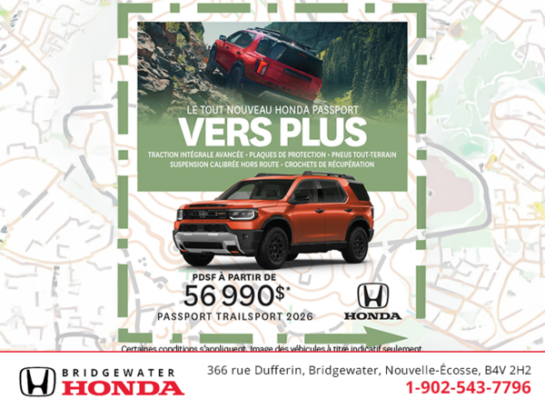 Procurez-vous le Honda Passport 2026 !