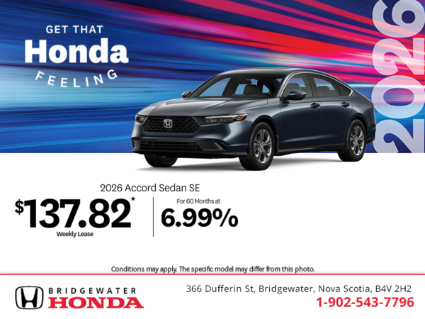 Get the 2026 Honda Accord! 