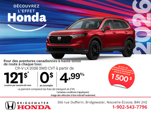 Obtenez le Honda CR-V 2026 !
