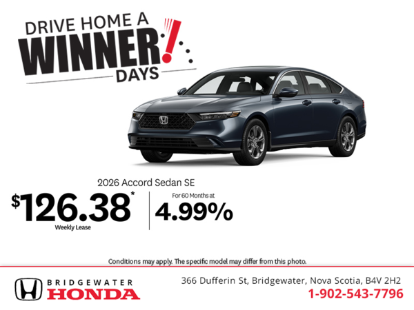 Get the 2026 Honda Accord! 