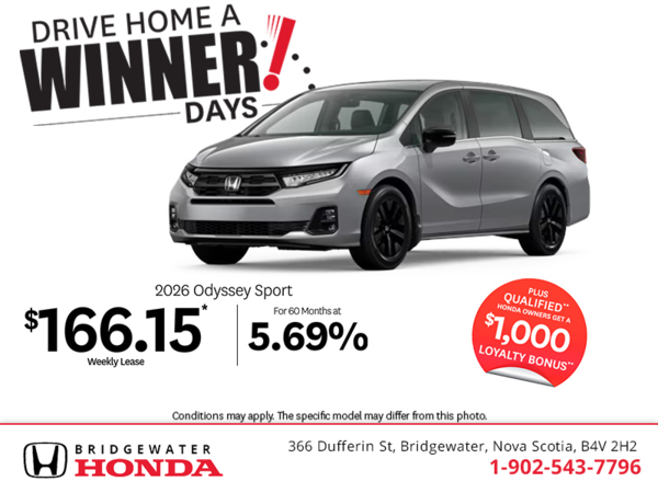 Get the 2026 Honda Odyssey! 