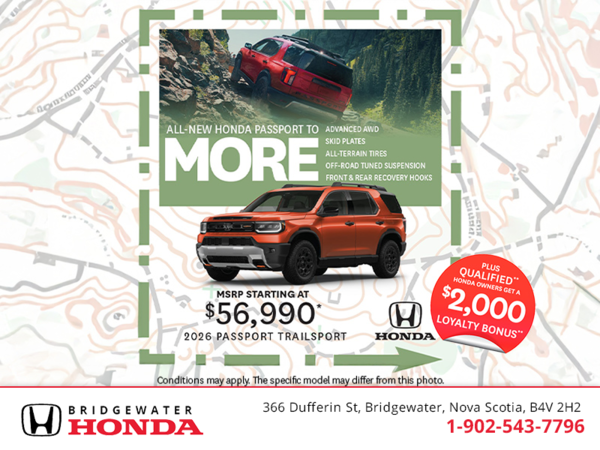 Get the 2026 Honda Passport!