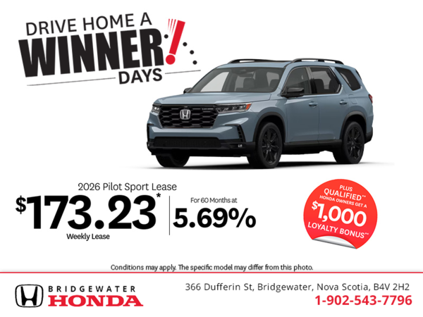 Get the 2026 Honda Pilot! 