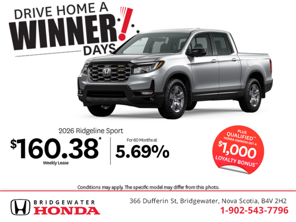 Get the 2026 Honda Ridgeline! 