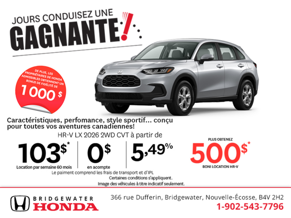 Obtenez le Honda HR-V 2026 !