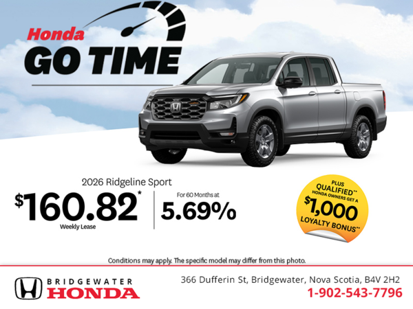 Get the 2026 Honda Ridgeline! 